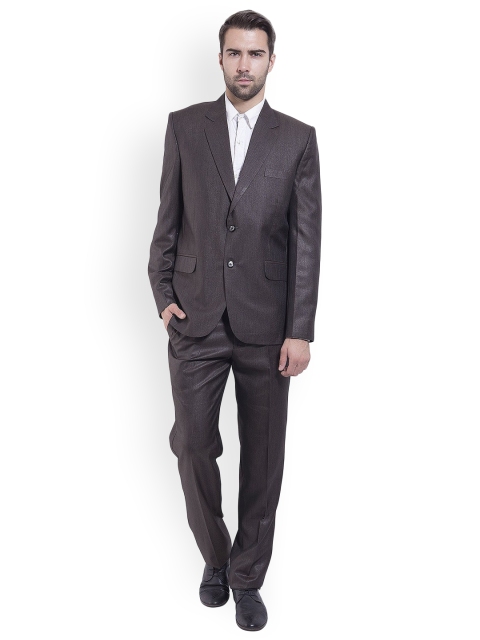 

Wintage Men Brown Single-Breasted Regular Fit Party Suit