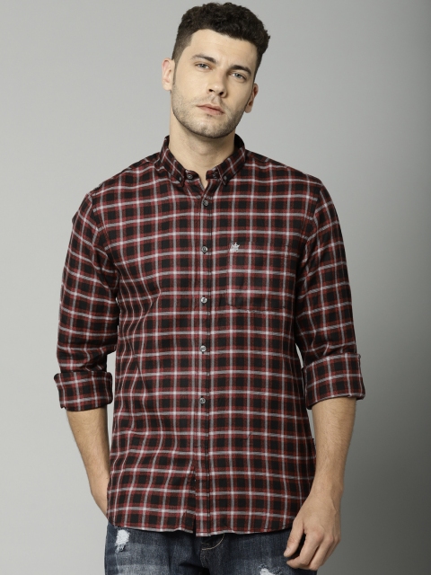 

French Connection Men Black & Red Checked Casual Shirt