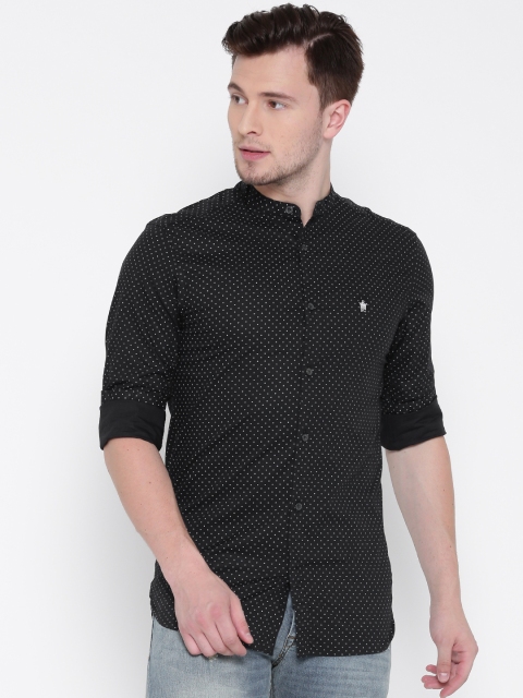 

French Connection Men Black Printed Casual Shirt
