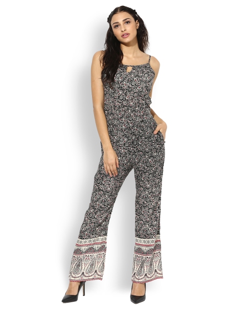 

AKS Black Printed Jumpsuit