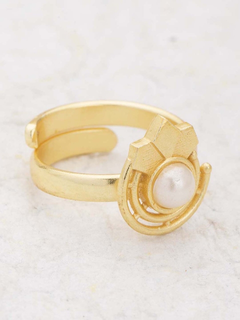 

Voylla Gold-Plated Stone-Studded Ring