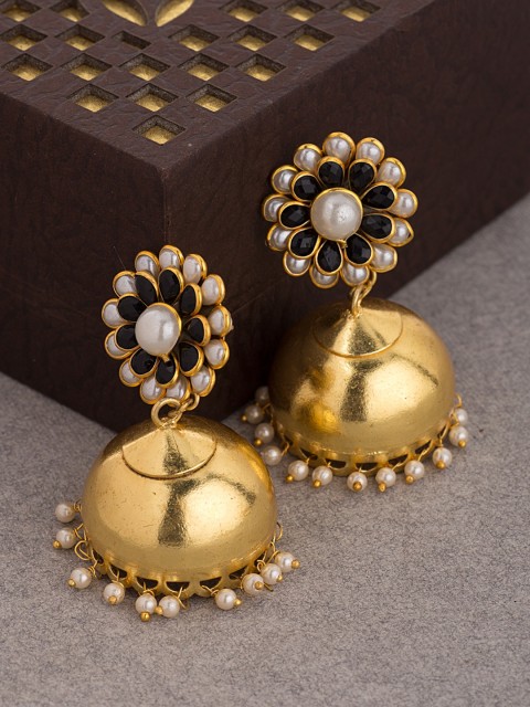 

Voylla Gold-Plated Beaded Jhumkas