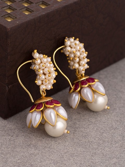 

Voylla Gold-Plated Contemporary Jhumkas