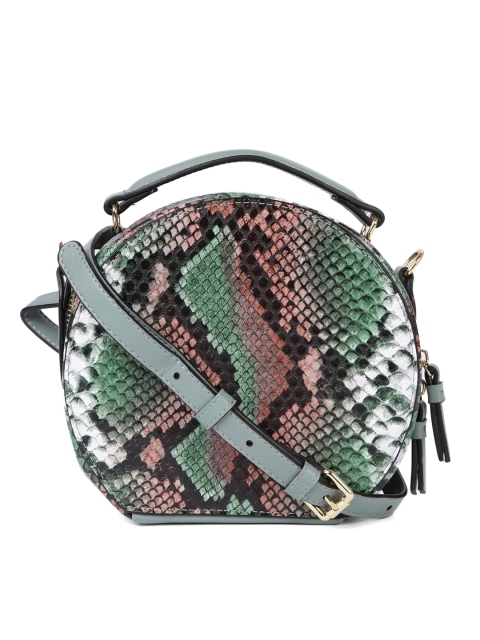 

Accessorize Multicoloured Textured & Printed Round Sling Bag, Multi
