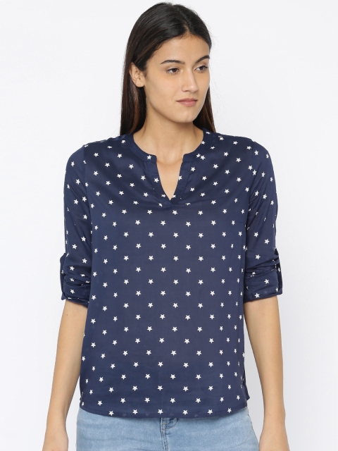 

U.S. Polo Assn. Women Blue Printed Top