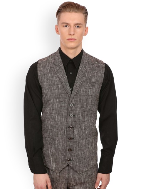 

Wintage Men Grey Linen Waistcoat