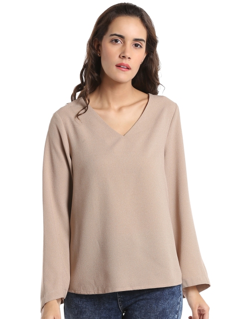 

Vero Moda Women Beige Solid Top