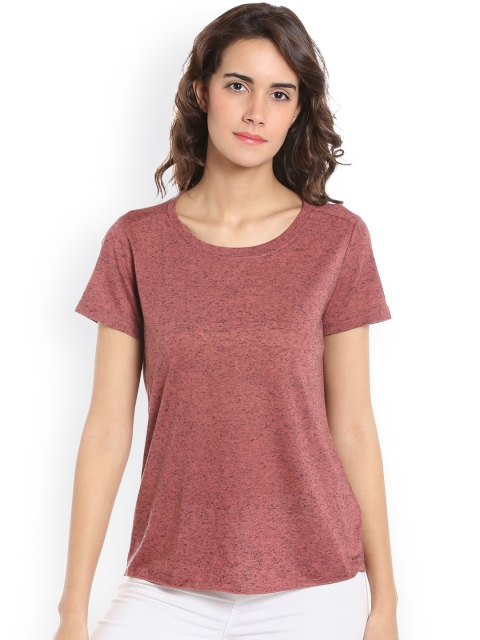 

Vero Moda Women Pink Solid Round Neck T-shirt