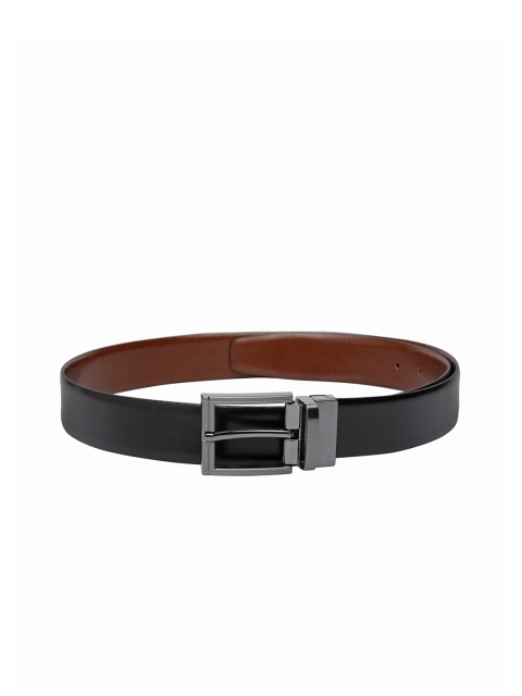 

Teakwood Leathers Men Black & Brown Solid Reversible Belt