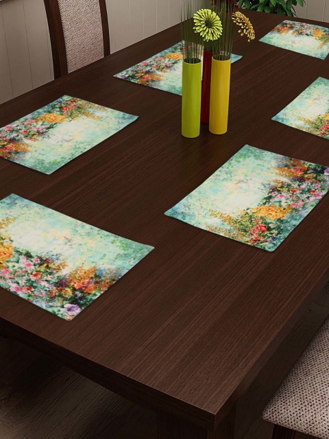 

SWAYAM Multicoloured Set of 6 Digital Print Tablemats, Multi