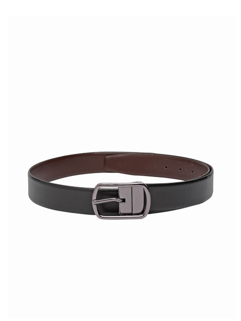 

Teakwood Leathers Men Black & Brown Solid Reversible Belt