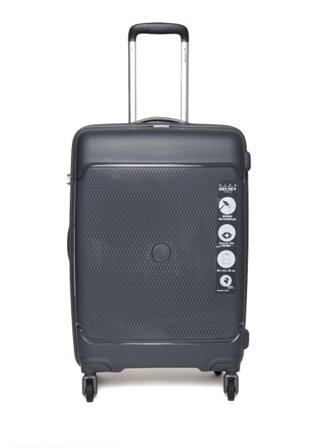 

DELSEY Unisex Charcoal Grey Sejour Large Trolley Suitcase