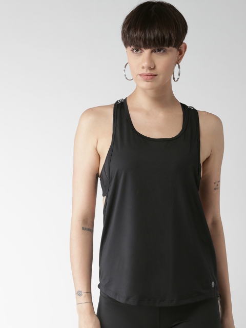 

FOREVER 21 Women Black Solid Tank Top