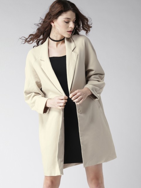 

FOREVER 21 Beige Longline Coat
