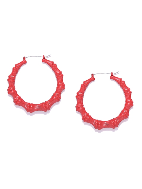

FOREVER 21 Red Circular Hoop Earrings