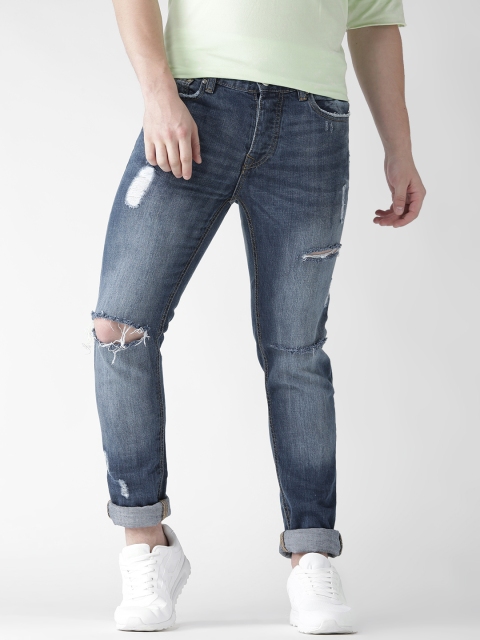 

FOREVER 21 Men Blue Mid-Rise Mildly Distressed Jeans