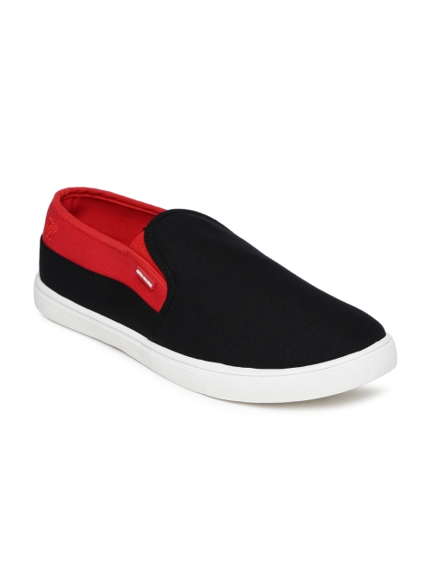 

Flying Machine Men Black James Slip-On Sneakers