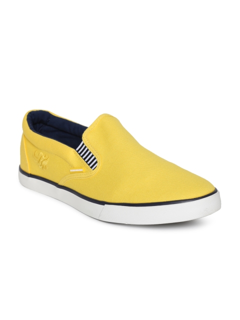 

Flying Machine Men Yellow Slip-On Anthony Sneakers