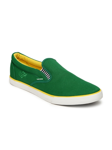 

Flying Machine Men Green Anthony Slip-On Sneakers