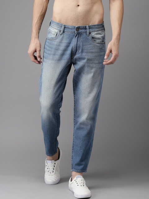 

Moda Rapido Men Blue Slim Tapered Fit Cropped Mid-Rise Clean Look Stretchable Jeans