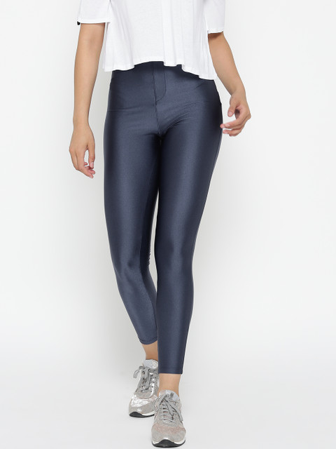 

FOREVER 21 Women Blue Solid Casual Trousers