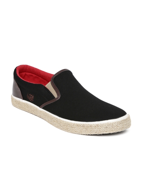 

Flying Machine Men Black Lovett Slip-On Sneakers