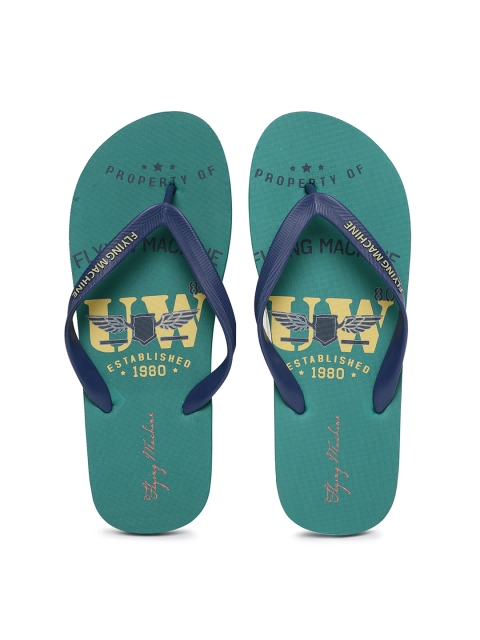 

Flying Machine Men Blue & Green Beaman Printed Flip-Flops