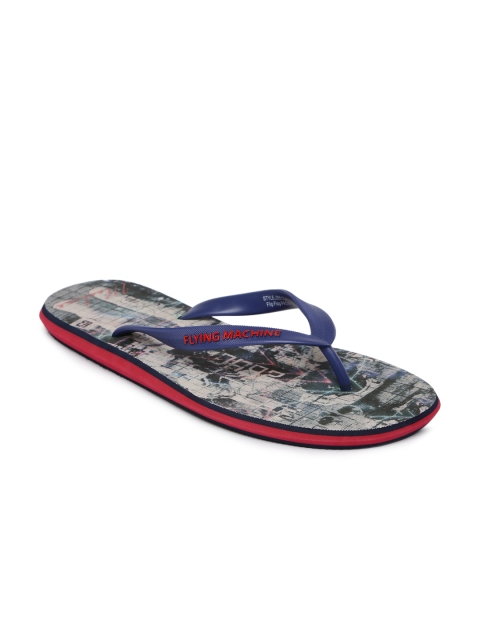 

Flying Machine Men Blue Pacey Printed Flip-Flops