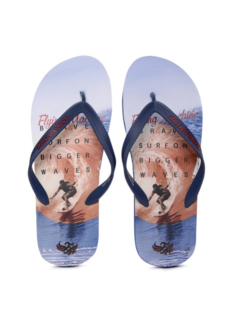 

Flying Machine Men Purple Printed Penne Flip-Flops