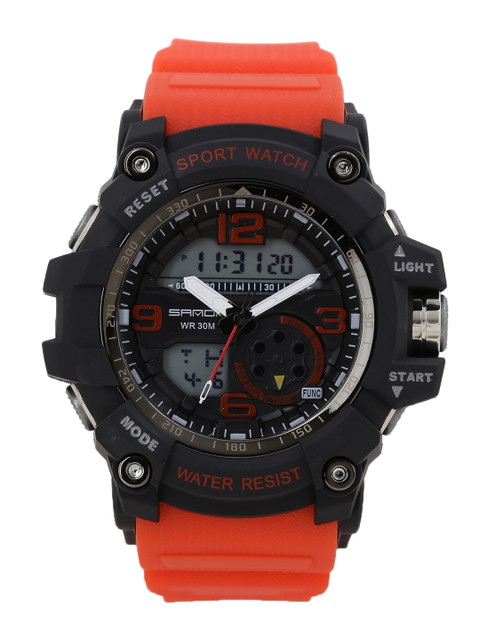 

SANDA Men Black Analogue and Digital Watch S759BKRD