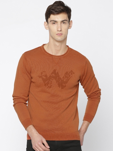 

Wildcraft Men Rust Orange Printed W Print Sweater