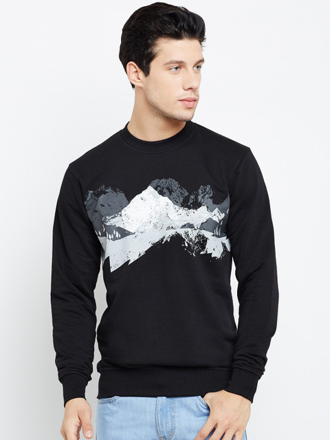 

Wildcraft Men Black Printed View Sweatshirt