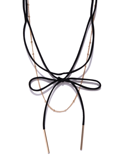 

FOREVER 21 Black & Gold-Toned Multistranded Necklace