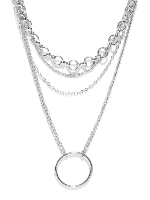 

FOREVER 21 Silver-Toned Multistranded Necklace
