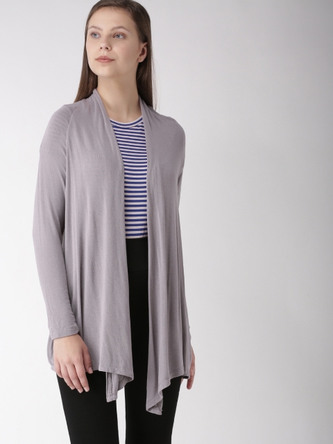 

FOREVER 21 Lavender Solid Open Front Shrug