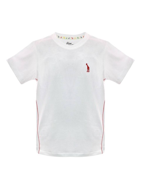 

Blue Giraffe Boys Off-White Solid Round Neck T-shirt
