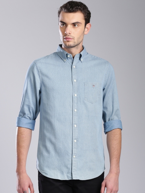 

GANT Men Blue Regular Fit Printed Casual Shirt