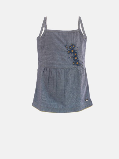 

Blue Giraffe Girls Blue Self-Design Top