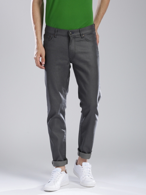 

GANT Men Grey Slim Tapered Fit Mid-Rise Clean Look Jeans