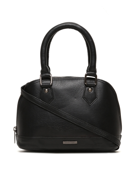 

United Colors of Benetton Black Solid Handheld Bag with Sling Strap
