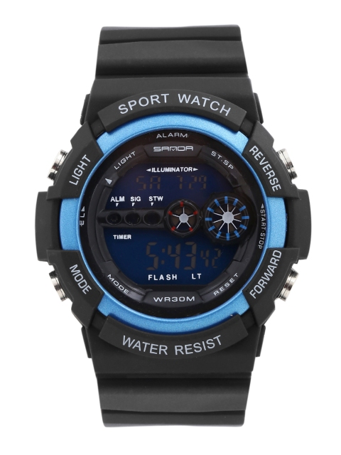 

SANDA Men Black Multifunction Digital Watch