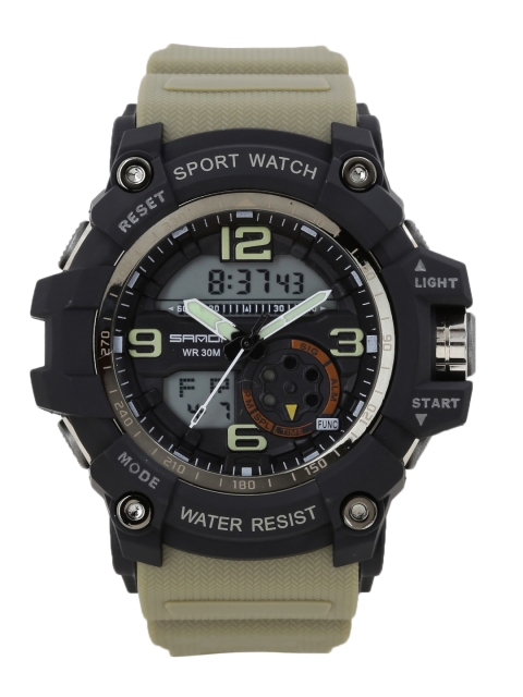 

SANDA Men Black Analogue and Digital Watch S759BKBG