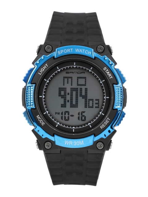 

SANDA Men Black Multifunction Digital Watch S341BKBLU
