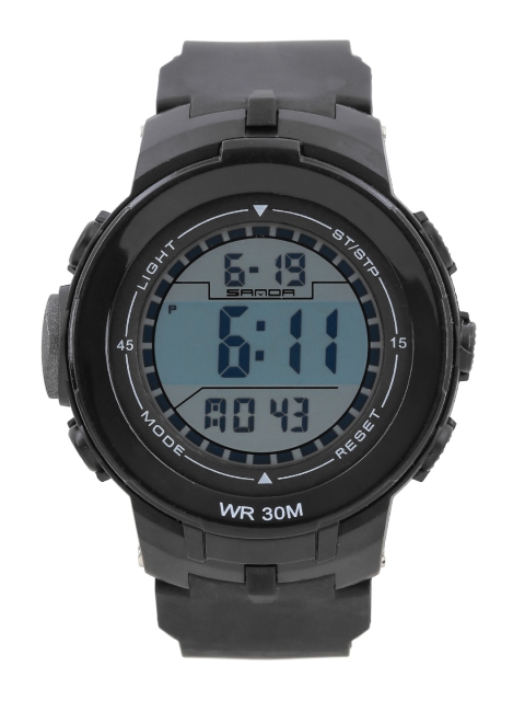 

SANDA Men Black Multifunction Digital Watch S340BKWH