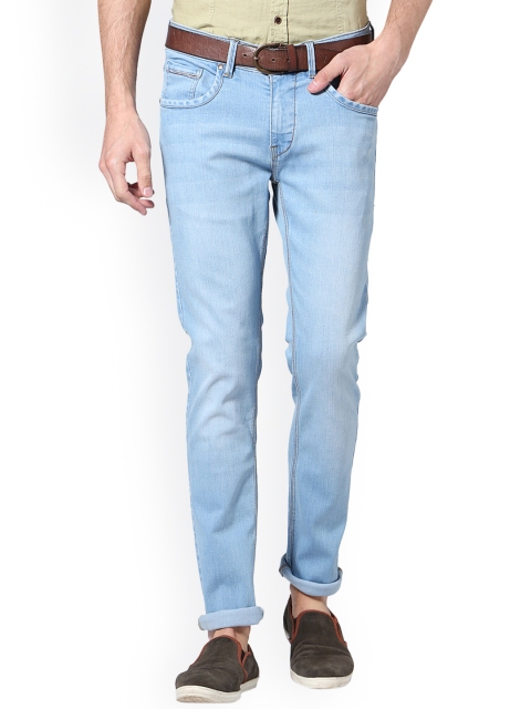 

People Men Blue Slim Fit Mid-Rise Clean Look Stretchable Jeans