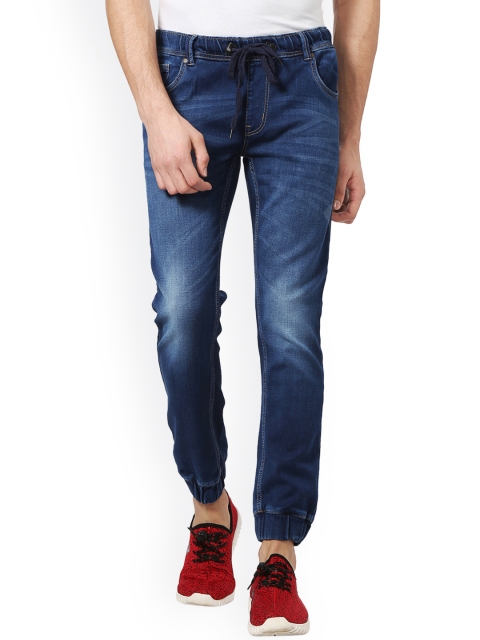 

People Men Blue Slim Fit Mid-Rise Clean Look Stretchable Jeans