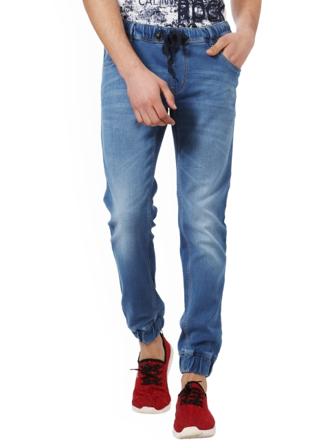 

People Men Blue Slim Fit Mid-Rise Clean Look Stretchable Jeans