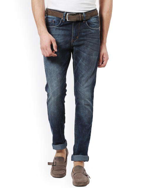 

People Men Blue Slim Fit Mid-Rise Clean Look Jeans