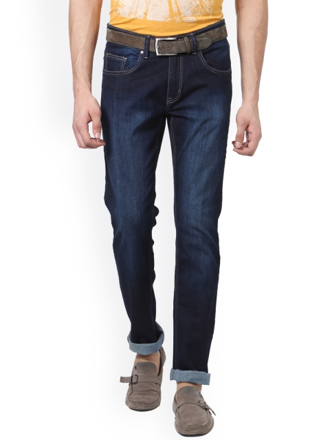 

People Men Blue Slim Fit Mid-Rise Clean Look Jeans