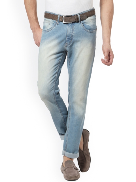 

People Men Blue Slim Fit Mid-Rise Clean Look Jeans